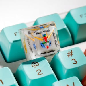 Artisan Keycap Gun.dam, Custom Resin Keycap, Gaming Decor, ESC Keycap Cherry MX Mechanical Keyboard, Handmade Gift For Him