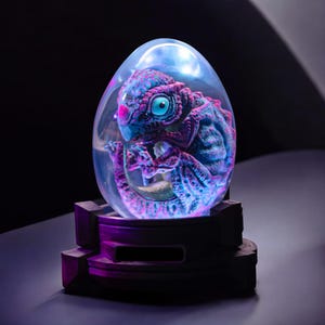 Dragon Resin Lamp – Handmade Dragon Art Statue Table Light | Unique Gift for Him, Gaming Room Decor, Halloween Fantasy Gift Birthday Gift