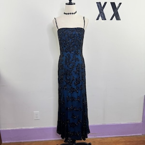 cache navy blue dress sculpting fit