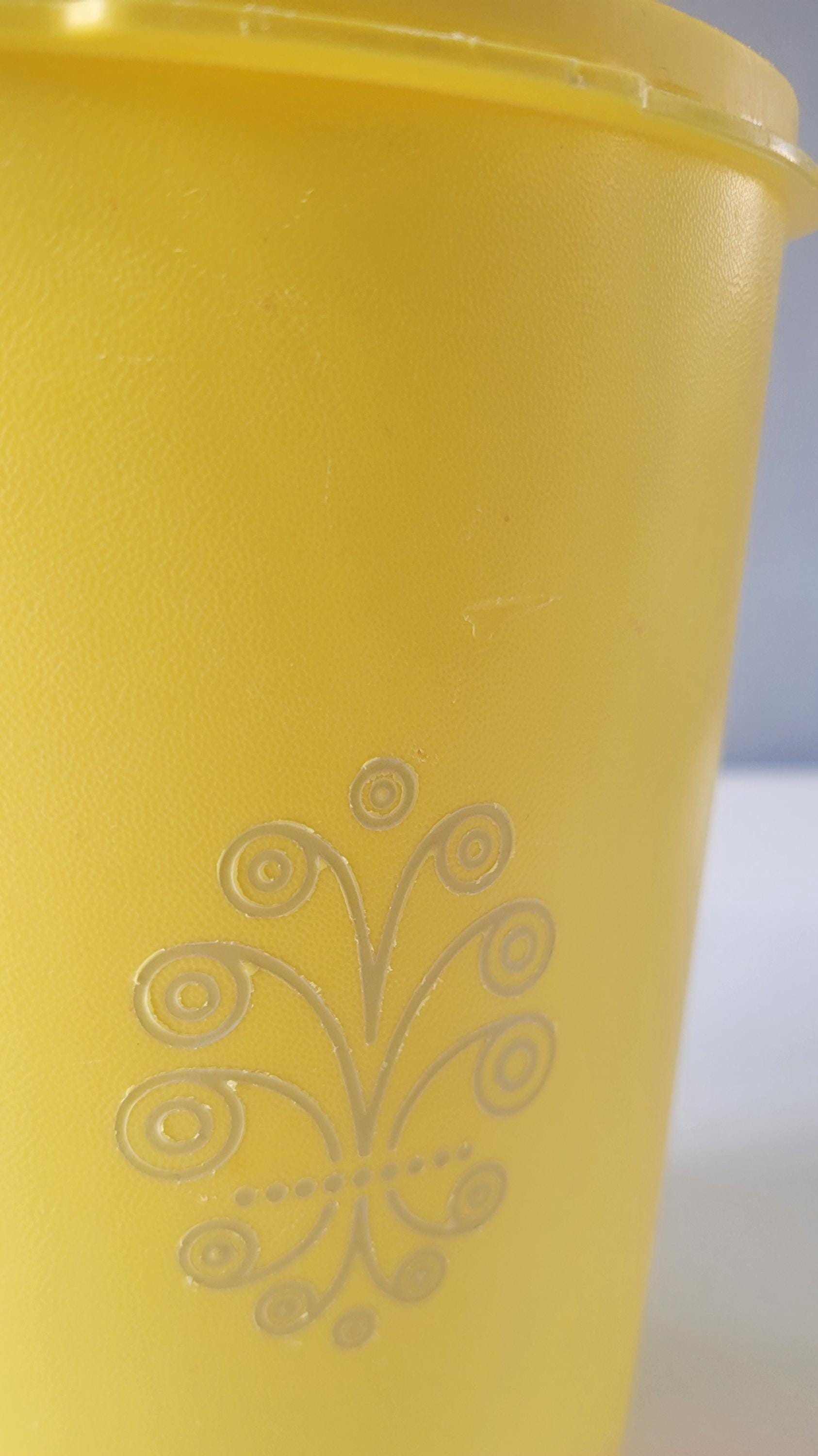 Tupperware Limon Tupperware Lemon Yellow Servalier Canister - No Lid - Etsy