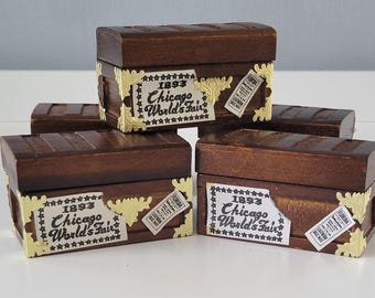 Your Choice! Vintage Wooden Doll House Furniture - Steamer/Travel/Attic Trunk (5 Available)