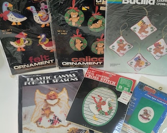 Your Choice! Vintage Christmas Cross Stitch Needlepoint Kits - Titan, Bucilla
