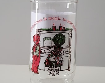 Holly Hobbie and Robby Coca-Cola Christmas Collector's Glass - 1978 (14 oz)
