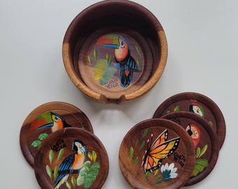 Coast Rica Wood Coaster Set