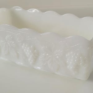 Fire-King Ware Milk Glass Rectangular Loaf Pan/Flower Planter - Made by Anchor Hocking