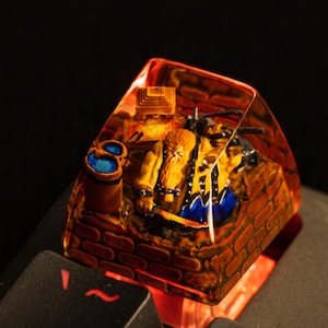 Artisan Keycaps Resin, Cute Anime Resin Keycaps for Cherry MX Mechanical Keyboards, Gaming Keycap, Handmade Gamer Gift, Gift for Him