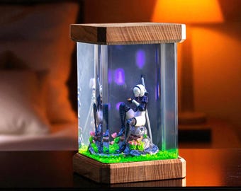 Lampada diorama a LED a tema anime, luce notturna a forma di personaggio, decorazione per videogiochi