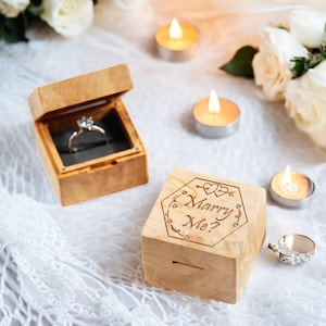 Luxury Ring Box, Perfect for Engagement, Wedding, or Proposal. Elegant Design for Jewelry Storage and Memorable Gift Presentation