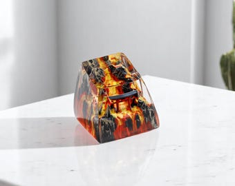 Volcano Torii Gate Resin Keycap, Artisan Cherry MX Keycap Set