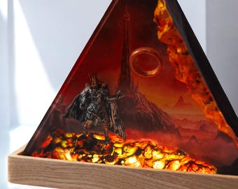 Custom Power Ring, Ring OT resin lamp, Custom Resin Lamp, Fantasy world, Resin Wood Art,Home decor, gift for him,halloween gift BirthdayGift