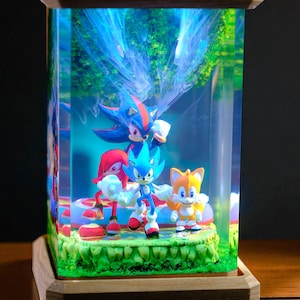 Game Character LED Lamp, Resin Night Light, Gamer Gift, Shadow Figure Diorama, Room Decor, Anime Light, Unique Geek Gift, Gift For Him