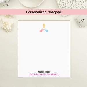 Personalized Pharmacy Doctor Notepad or PharmD: Custom Pharmacist&#39;s Name, Pills PRN Pads