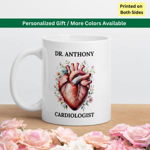 Custom Heart Doctor Mug Personalized Cardiac Surgeon Cardiologist Gift Vascular Surgery Cardiology Resident or Nurse Appreciation Gift