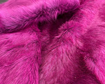 Dynamo Pink Cowhide Piece – Shaggy Brazilian Leather, Crafts 3x5
