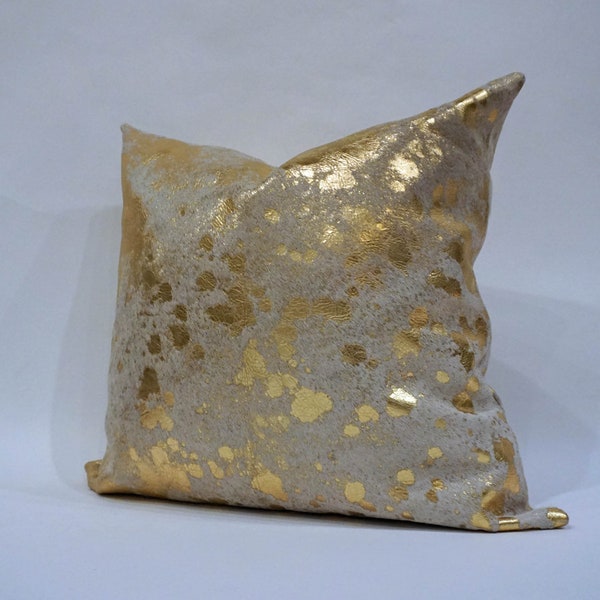 Metallic Gold Pillow Etsy