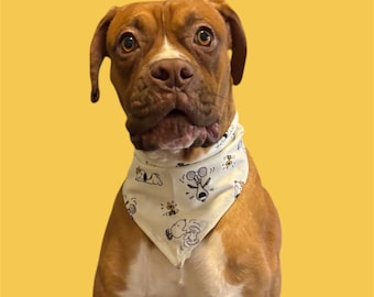 Snoopy and Woodstock Dog Bandana with Matching Scrunchie