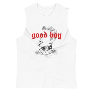 Good Boy Pencil Drawing Muscle Tank