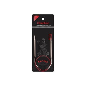 Aiguille Circulaire ChiaoGoo Knit RED 80 Cm - Taille 3.00 Mm, En Acier Inoxydable, Câble Flexible