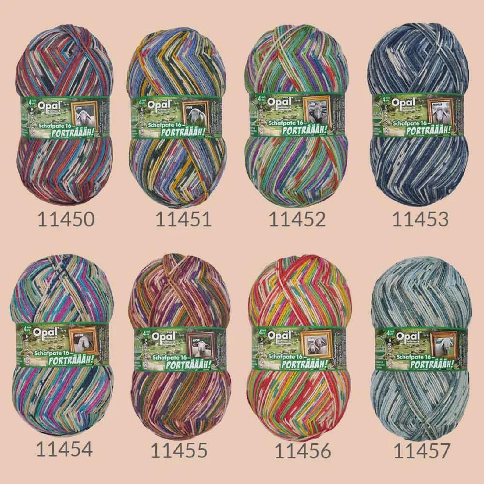 Opal Schafpate 16 Sock Yarn, Self Patterning Fingering Yarn, German ...