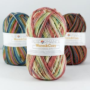 Printed Superwash Wool 6-Ply – Warm and Cozy Knitting Skein for Socks, Hats & Sweaters
