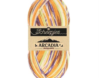 Filato per calzini Scheepjes Arcadia – Misto lana superlavabile, peso per calzini