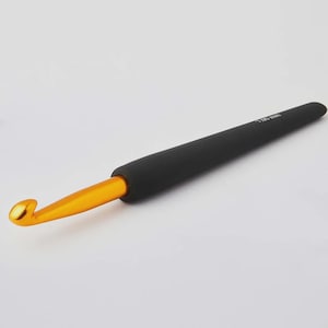 KnitPro Aluminum crochet hook Gold with Black Soft Grip