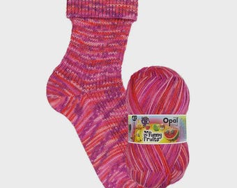 Opal Funny Fruits Collection | 4-ply Wool Sock Yarn | Colorful Self-Patterning Yarn 100g