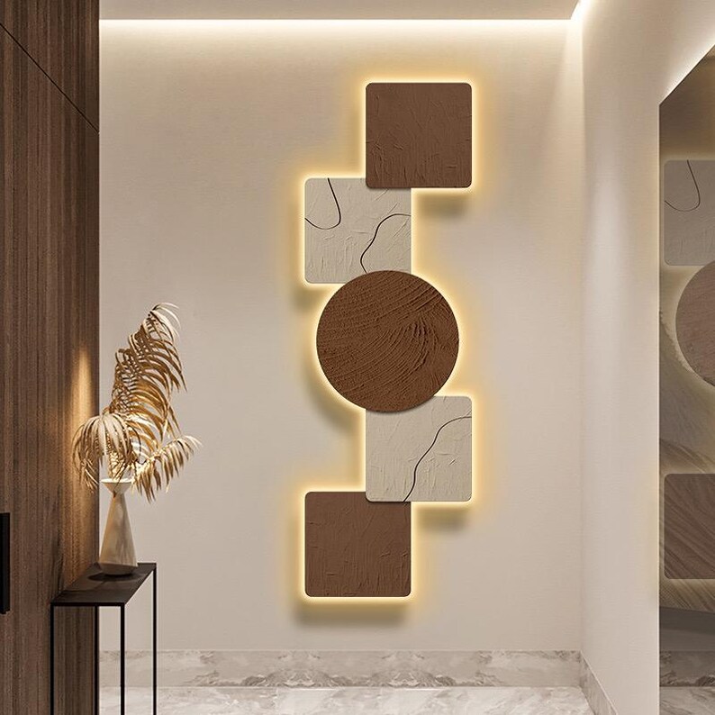 Modern 3D LED Wall Art Light up Wall Decor for Living Room or