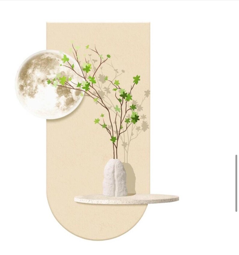 Modern 3D LED Wall Art With Vase Light up Wall Decor for Living Room