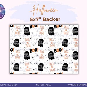 Support de biscuits d&#39;Halloween, 5 x 7 pouces, Support de biscuits imprimable, Emballage de biscuits, Emballage de biscuits imprimable