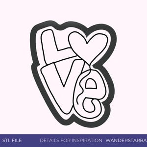 STL file - Love Kitty Cookie Cutter, Valentine’s Day, 3d printer STL file, Digital Cookie Cutter, Downloadable Cookie Cutter, digital baking
