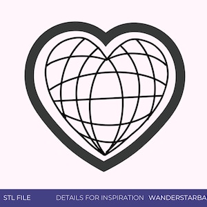 STL file - Disco Heart Cookie Cutter, Valentine’s Day, 3d printer STL file, Digital Cookie Cutter, Downloadable Cookie Cutter,