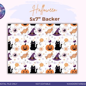 Support de biscuits d&#39;Halloween, 5 x 7 pouces, Support de biscuits imprimable, Emballage de biscuits, Emballage de biscuits imprimable