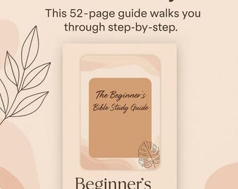 Printable Bible Study Guide: 52-Page Christian Devotional Workbook (PDF Download)