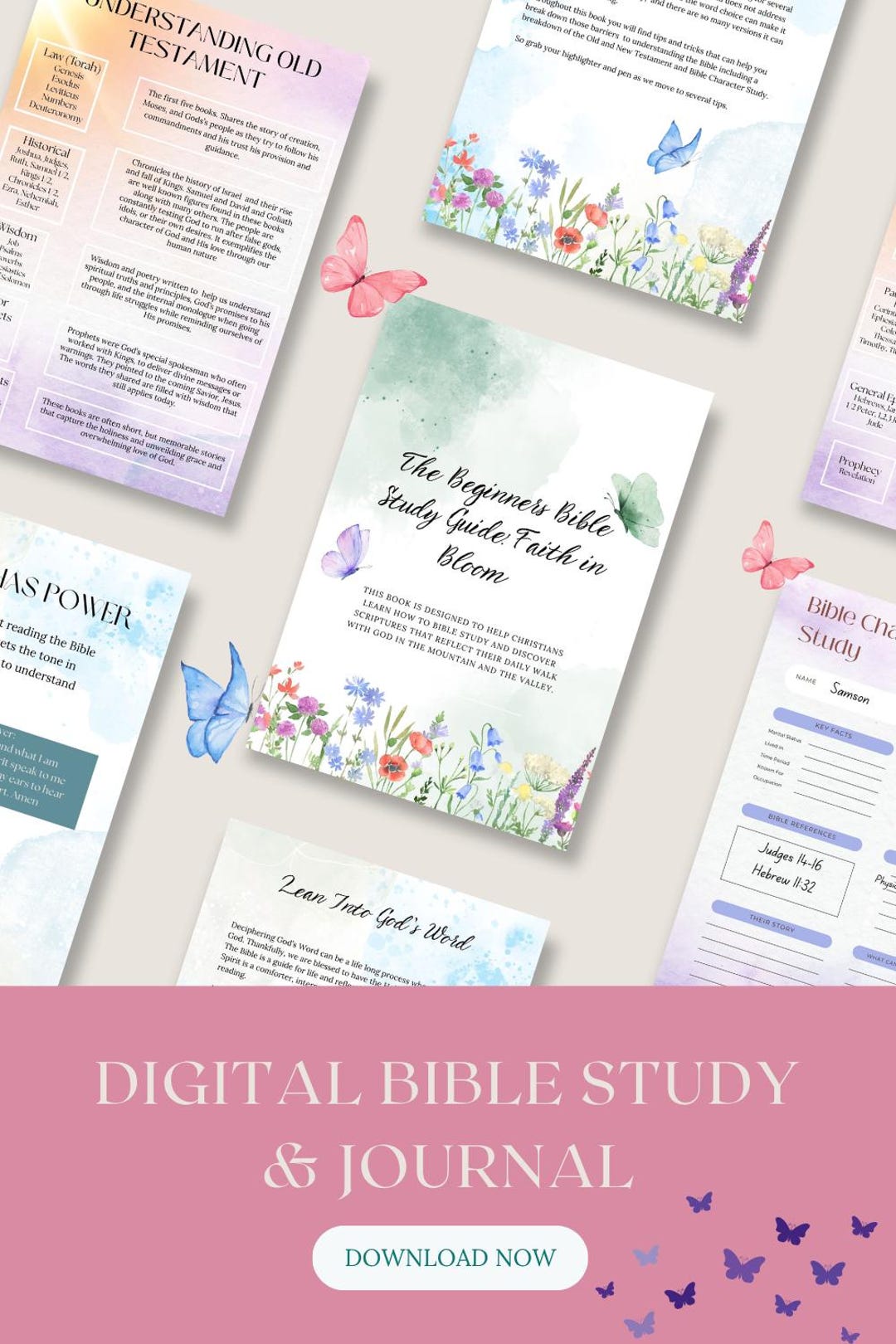 Digital Bible Study | Printable Journal Sheets | Christian Study Guide ...
