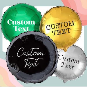 Personalized Round Foil Balloon, Graduation Balloon, Round Balloons, Foil Balloon, Birthday Balloon, Brand Shoot, High School Balloon