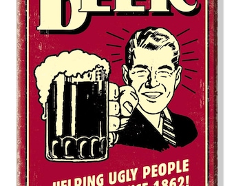 Beer - Hilfe für hässliche Menschen seit 1862 2 "x 3" Magnet