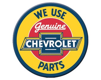 Retro 3" Genuine Chevy Parts Round Magnet
