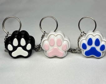 Dog Paw Keychain Figet Clicker