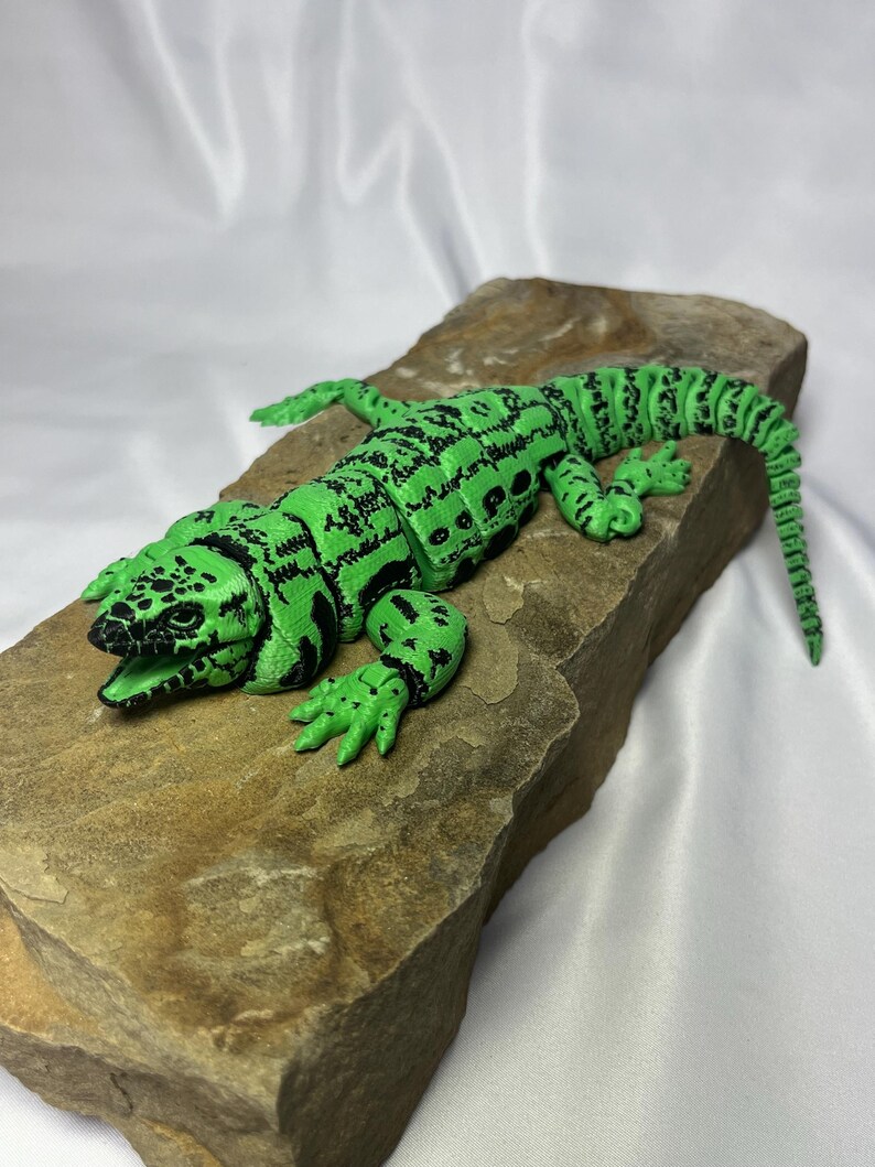 Articulated 3D Printed Tegu Lizard: Customizable Reptile Decor - Etsy ...