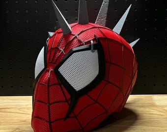 Casco de cosplay Spider Punk impreso en 3D