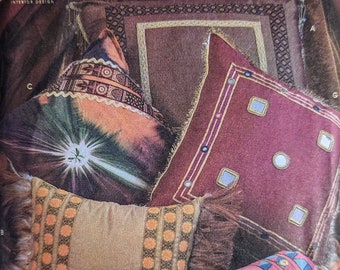 SIMPLICITY 9314 UNCUT Hippie Chic Pillows Boho Square Neck Roll Fancy Decorative Home Decor