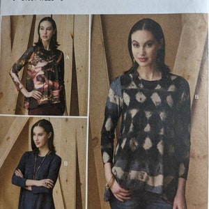 VOGUE 9272 UNCUT Size XS S M Marcy Tilton Fitted Pullover Tunic Top Shirt Godets Scoop Neck Pattern