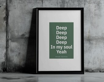 Elektronisk/deep house "Deep in my soul" tryck/affisch