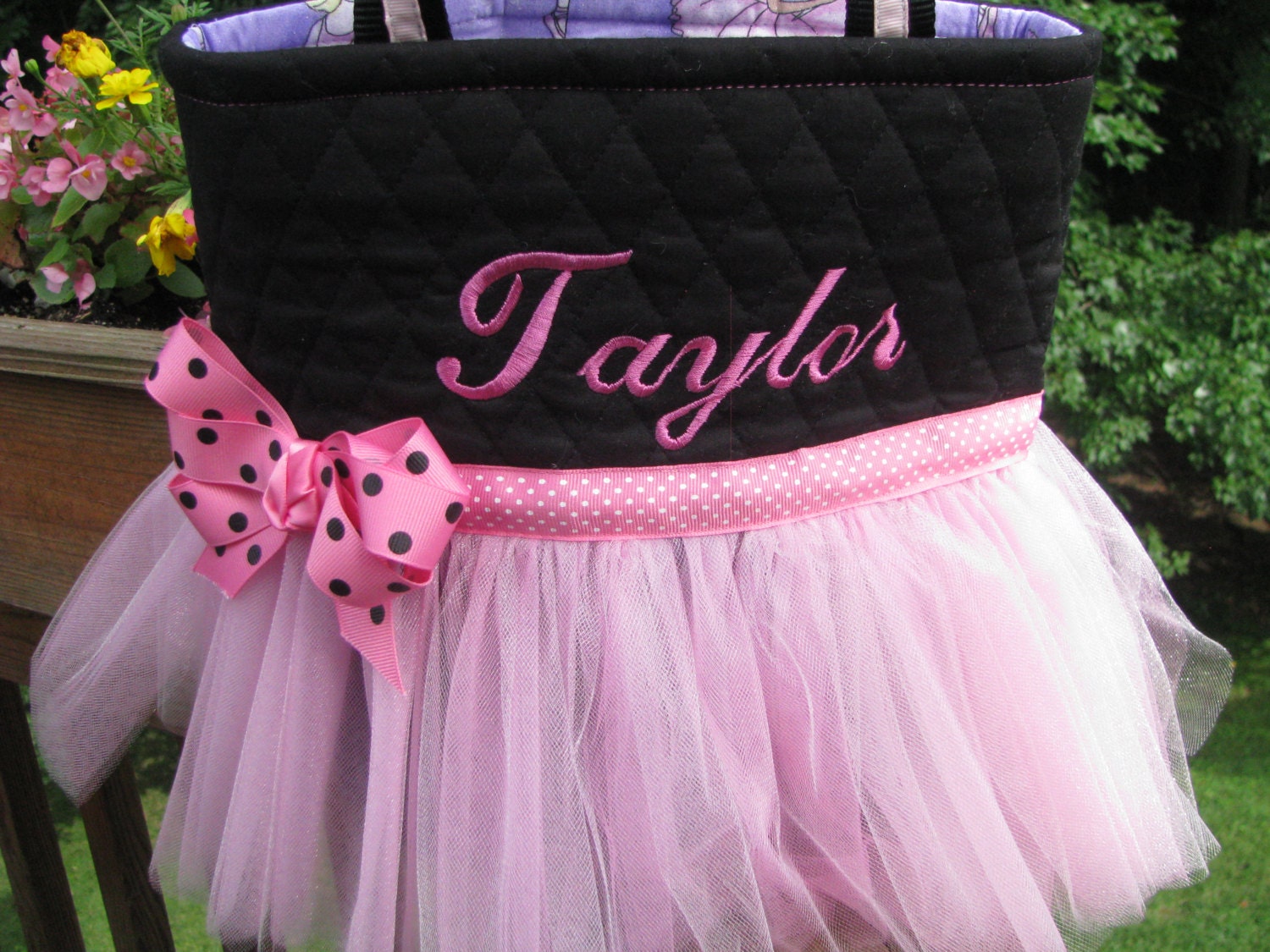 Personalized Pink Ballet Tutu Tote Bag - Etsy