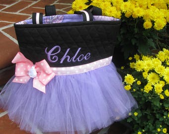 Personalized Ballet Tutu Bag - Pink and Purple