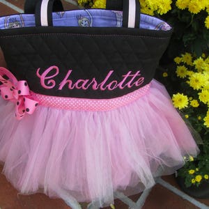 Personalized Pink Ballet Tutu Tote Bag - Etsy