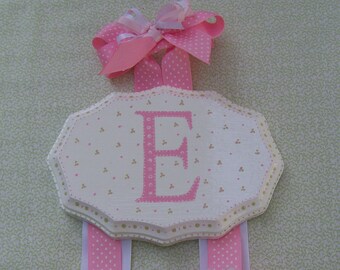 Large Personalized Double Ribbon Hanger