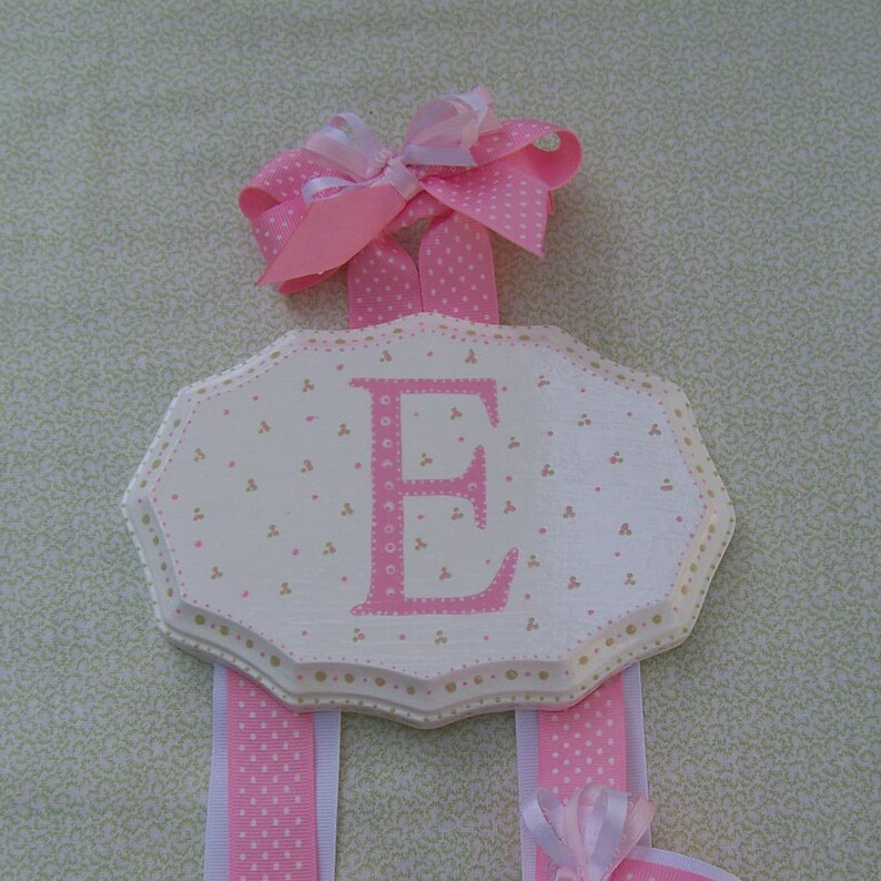 Large Personalized Double Ribbon Hanger Etsy