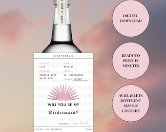 Personalisierte Casamigos Tequila Flaschenetikett Digitaler Download